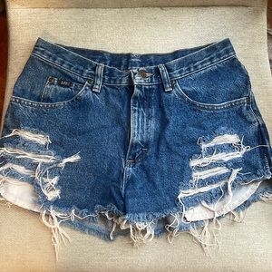 Vintage Lee High Waisted Cut Off Jean Shorts